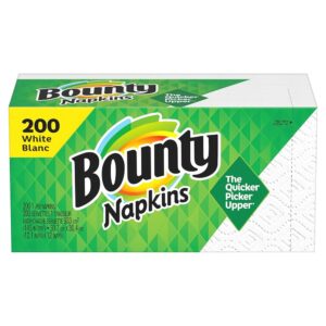 Bounty White Paper Napkins, Pack of 200