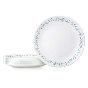 Corelle Vitrelle 8-Piece Dinner Plate Set, Light-weight Spherical Design, Triple-Layer Glass, Chip-Resistant, Nation Cottage Type