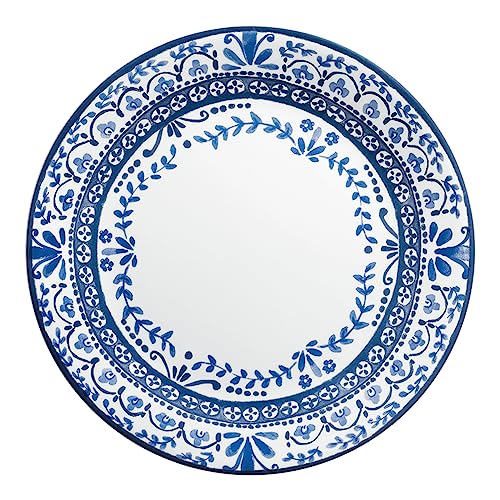 Corelle Vitrelle Portofino 6-Piece Dinner Plate Set, Light-weight Spherical Plates Product of Triple-Layer Glass, Chip Resistant