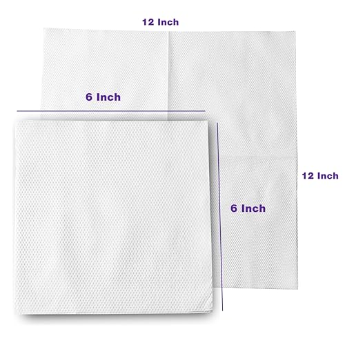 Pantry Worth 500-Depend White Lunch Napkins - 1-Ply Disposable Absorbent Paper Napkins, 6x6 Inch Folded Dimension for On a regular basis Use, Occasions, and Events (12x12 Inch Unfolded)