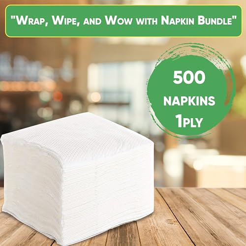 White Elegant 1-Ply Lunch Napkins - Pack of 500